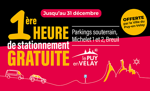 1 heure de stationnement gratuit en décembre